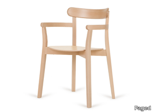 B-4420 ICHO - Wooden chair with armrests _ Paged