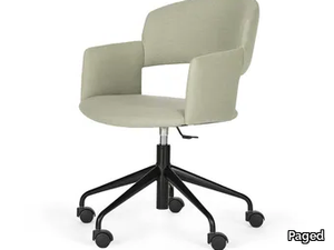 HOLO 5 - Height-adjustable fabric chair with 5-spoke base with castors _ Paged