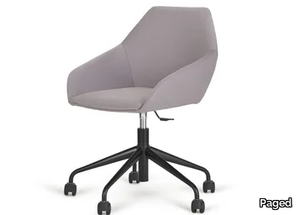 TUK 5 - Swivel height-adjustable fabric chair with 5-spoke base _ Paged