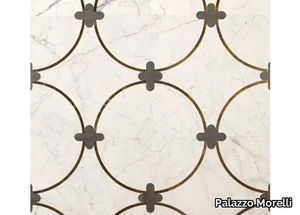 MEDINA - Bianco Carrara, slate and brass floor/wall tiles _ Palazzo Morelli