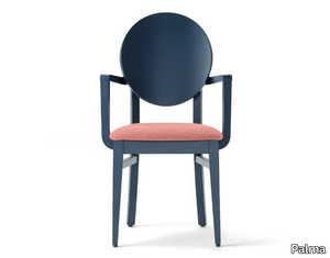 WOODY 49WP.i2 - Medallion chair with integrated cushion _ Palma