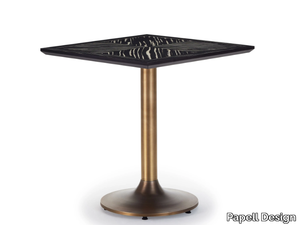 ACEBO - Square wooden and metal table _ Papell Design