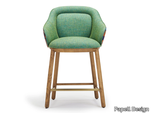 ANKARA - Fabric barstool with armrests and back _ Papell Design