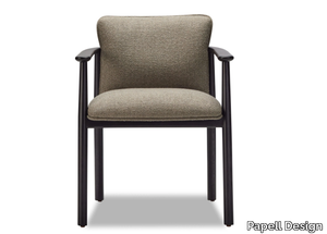 CAROLINA - Fabric and ash armchair with armrests _ Papell Design