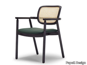 CLARA - Ash chair with armrests and integrated cushion _ Papell Design