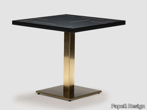 DANILA - Square wooden and metal table _ Papell Design