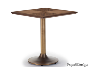 MATA - Square wooden and metal table _ Papell Design