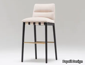 URIAH - Fabric and ash barstool with back _ Papell Design