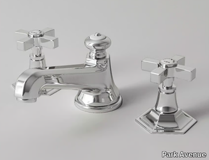 CROWE - 3 hole washbasin tap with individual rosettes _ Park Avenue