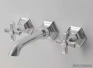 CROWE - 3 hole wall-mounted washbasin tap _ Park Avenue