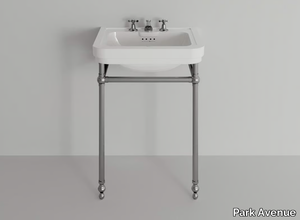 ROCKEFELLER & METAL 64 - Console ceramic washbasin with towel rail _ Park Avenue