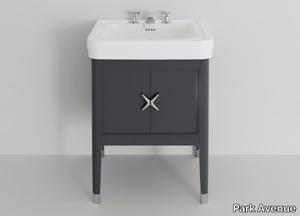 BRAD - Floor-standing single wooden vanity unit with doors _ Park Avenue