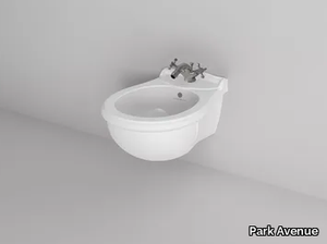 CROWN - Wall-hung ceramic bidet with overflow _ Park Avenue