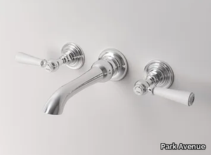 ASTAIRE - Wall-mounted washbasin tap with pop up waste with individual rosettes _ Park Avenue