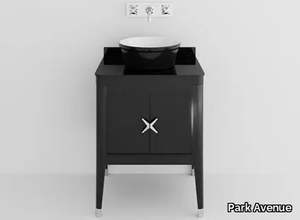 BRAD 2 - Single floor-standing wooden vanity unit with doors _ Park Avenue