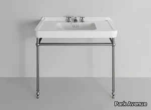 ROCKEFELLER & METAL 105 - Console ceramic washbasin with towel rail _ Park Avenue