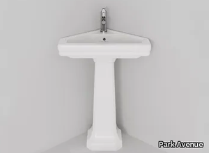 CHESTER - Corner single pedestal ceramic washbasin _ Park Avenue