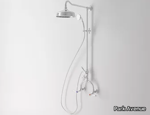 CARUSO - Wall-mounted shower panel with hand shower with overhead shower _ Park Avenue