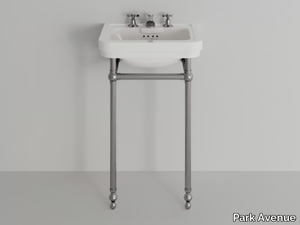 ROCKEFELLER & METAL 50 - Console ceramic washbasin with towel rail _ Park Avenue