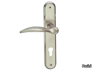 CALYPSO FASHION - Brass door handle on back plate with lock _ Pasini