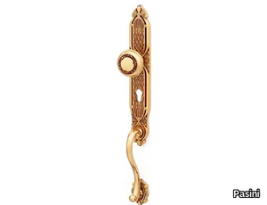 RAMSES CLASSIQUE - Brass door handle on back plate _ Pasini