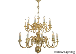 AMSTERDAM 20 ARMED CHANDELIER - Brass chandelier _ Patinas Lighting