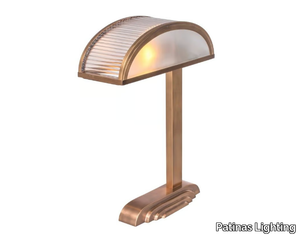 ORLÉANS - Brass table lamp with fixed arm _ Patinas Lighting