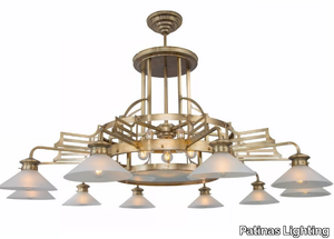 SNOOKER 10 - Handmade brass chandelier _ Patinas Lighting