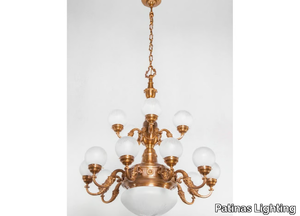 PECS - Brass chandelier _ Patinas Lighting