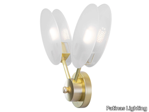 PRESENT WALL LIGHT 2V - LED brass wall light _ Patinas Lighting