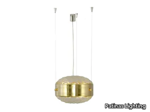 MACARON PENDANT HORIZONTAL 30 - LED brass pendant lamp _ Patinas Lighting