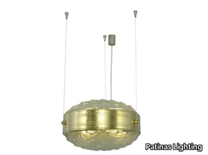 MACARON PENDANT HORIZONTAL 40 - LED brass pendant lamp _ Patinas Lighting