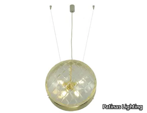 MACARON PENDANT VERTICAL 40 - LED brass pendant lamp _ Patinas Lighting