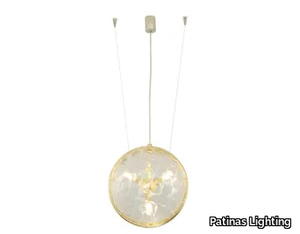 MACARON PENDANT VERTICAL 30 - LED brass pendant lamp _ Patinas Lighting