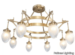 LISBON 8/I - Handmade brass chandelier _ Patinas Lighting