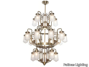 LUZERN 20 - Handmade brass chandelier _ Patinas Lighting