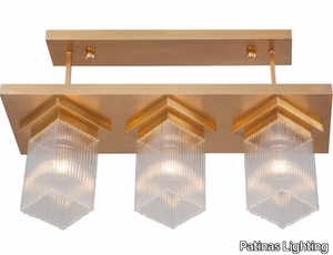 MONACO V - Pendant lamp in brass and glass _ Patinas Lighting