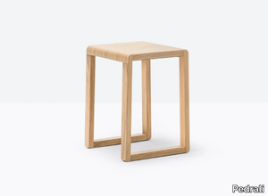 BRERA 383 - Oak stool with footrest _ Pedrali