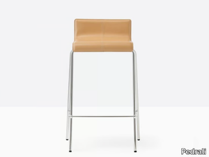 KUADRA 1332/F - Tanned leather stool _ Pedrali