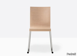 KUADRA 1395 - Stackable cantilever chair with armrests _ Pedrali