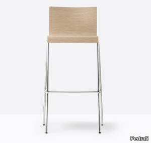 KUADRA 1336 - High stool with footrest _ Pedrali