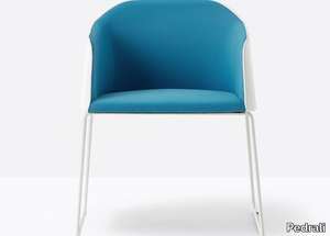 LAJA 881 - Sled base upholstered chair with armrests _ Pedrali