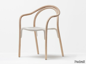 SOUL 3745 - Stackable ash chair with armrests _ Pedrali