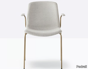 TWEET 895/2 - Upholstered chair with armrests _ Pedrali