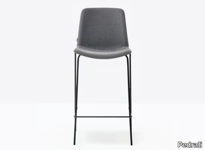 TWEET 896/2 - Upholstered stackable stool _ Pedrali