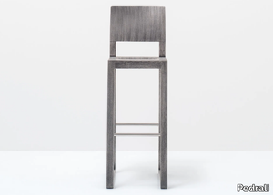 BRERA 386 - Oak stool with footrest _ Pedrali