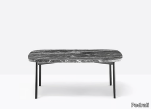 BUDDY 79X79 - Low square marble coffee table _ Pedrali