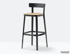 FOLK 2927 - High ash stool with back _ Pedrali