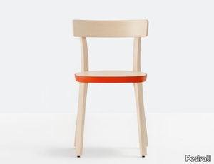 FOLK 2930 - Ash chair with integrated cushion _ Pedrali