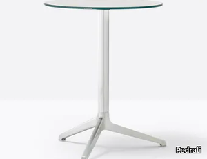 YPSILON 4790V - Drop-leaf stackable glass and aluminium table _ Pedrali